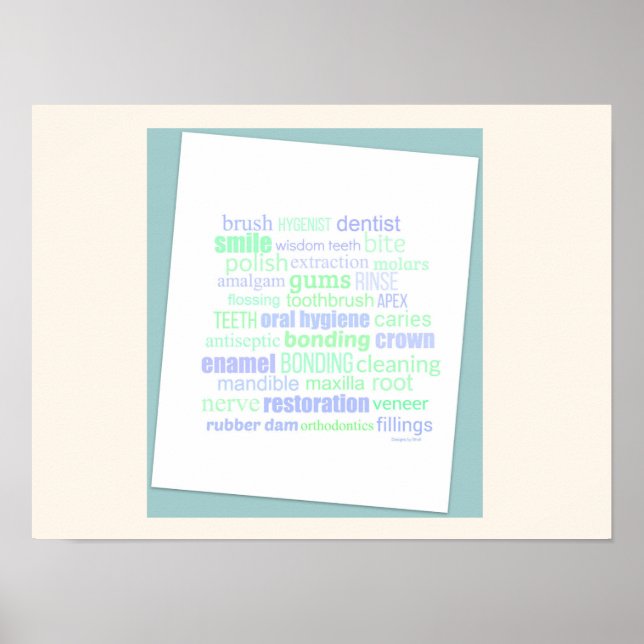 Affiches Art de mots dentaires (Devant)