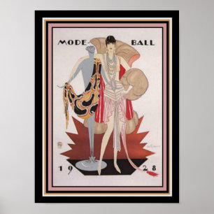 Affiches Art de mur de la boule 1928 12 x 16 de mode d'art