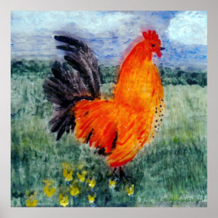Affiches Art de poulet de coq