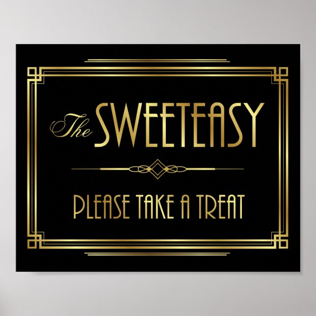Affiches Art Deco THE SWEETEASY Sign Print (Devant)