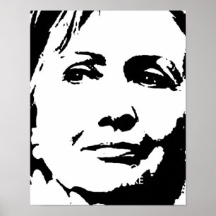AFFICHES ART D'ENCRE DE HILLARY CLINTON
