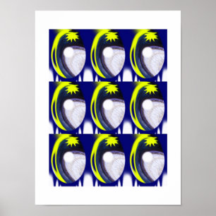 Affiches Art des lunes et des étoiles