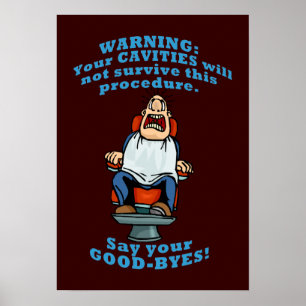 Affiches Art drôle de mur de bureau de dentiste