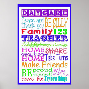 Affiches Art du métro de garderie