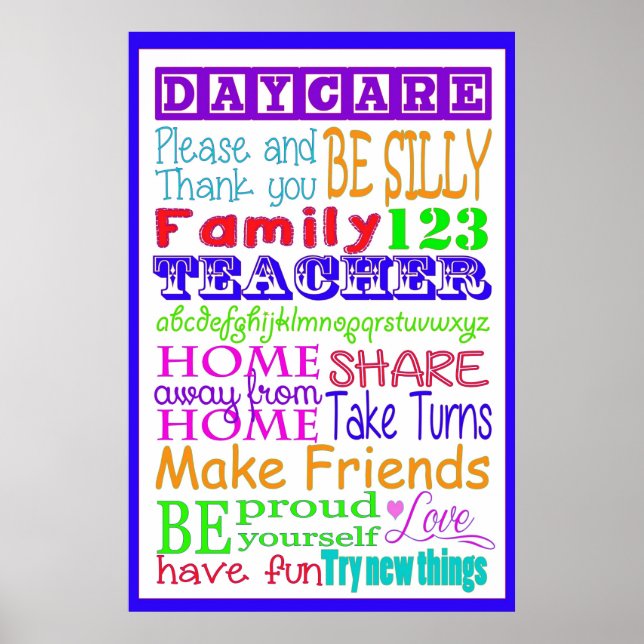 Affiches Art du métro de garderie (Devant)