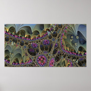 Affiches ART fractal MONDE FLORAL