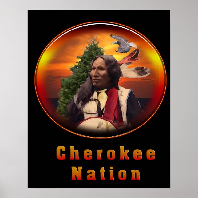 Affiches Art indien cherokee (Devant)