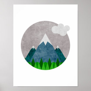 Affiches Art minimaliste des montagnes