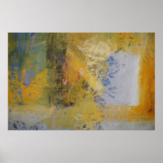Affiches Art moderne Jaune Peinture d'art Abstrait Imprimer
