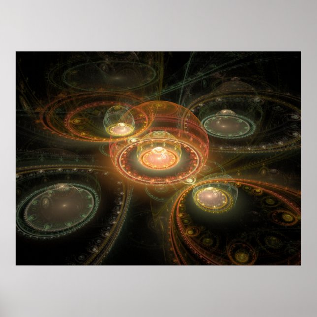 Affiches Art optique 3D Grand Julian Fractal 06 (Devant)