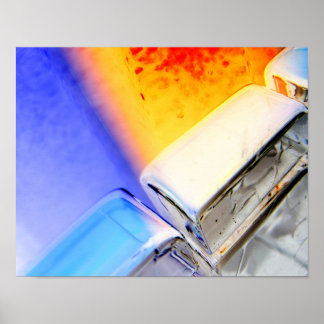 Affiches Art original : "Géométrie légère : glace feu"