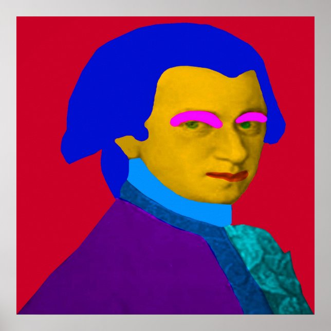 Affiches Art pop Mozart (Devant)