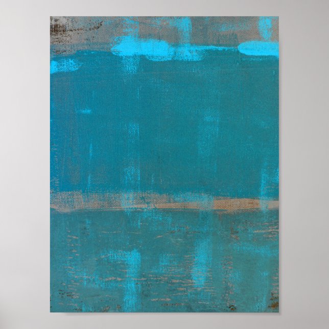 Affiches Art Turquoise 'réfrigéré' (Devant)