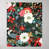 Art Vintage Chic Foncé Floral Coloré Funky Audacie
