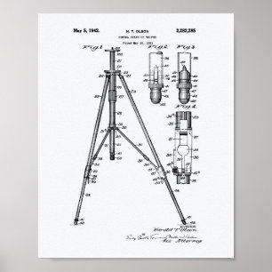 Affiches Art vintage de brevet du trépied 1941 - livre
