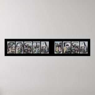 Affiches Art vintage de nom de lettre d'alphabet de COSTA M