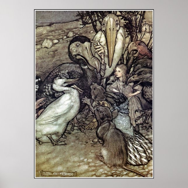 Affiches Arthur Rackham Alice Au Pays Des Merveilles (Devant)