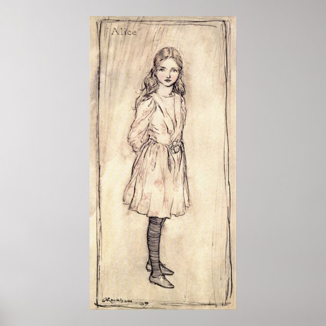 Affiches Arthur Rackham Alice Au Pays Des Merveilles (Devant)