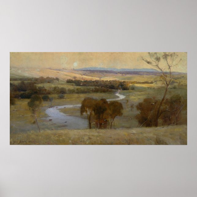 Affiches Arthur Streeton - 'Still_glides_the stream, and_sh (Devant)