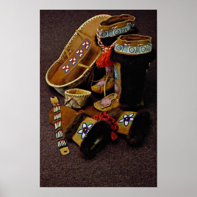 Affiches Artisanat indien par les Indiens Athabaskans, Alas (Devant)