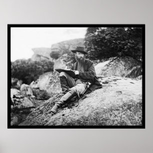 Affiches Artiste esquissant le champ de bataille 1863 de