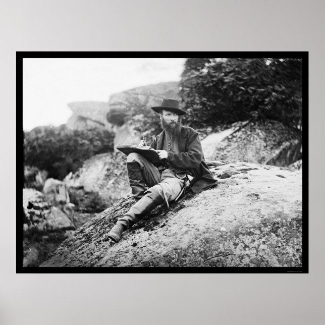 Affiches Artiste Sketching the Gettysburg Battlefield 1863 (Devant)