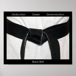 Affiches Arts Martiaux Ceinture Noire Motivation
