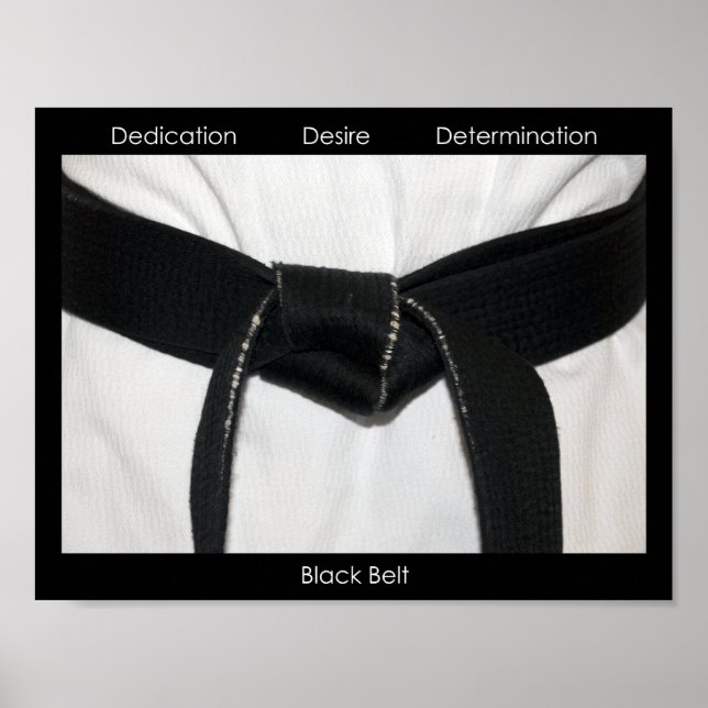 Affiches Arts Martiaux Ceinture Noire Motivation (Devant)