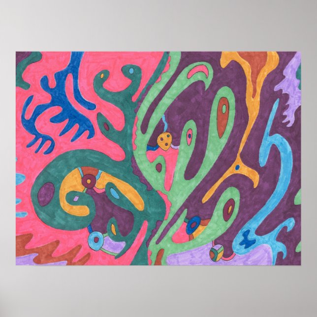 Affiches "As One" Art Abstrait 24x18 (Devant)