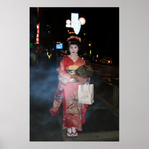 Affiches Asakusa Geisha Neo Tokyo