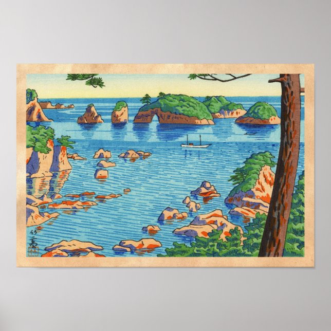 Affiches Asano Takeji vues de Wakayama Kinomastushima (Devant)