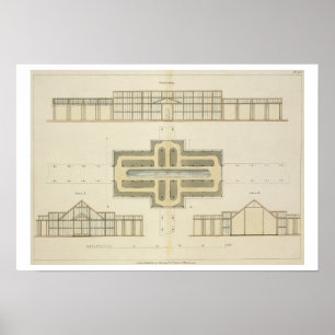 Affiches Ascenseurs et plan de sol d'une serre, de '