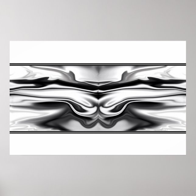 Affiches Ascension - chrome ange abstrait (Devant)