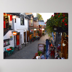 Affiches Ashton Lane, Glasgow, Écosse.