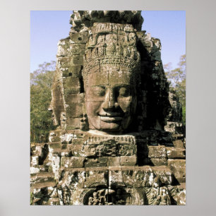 Affiches Asia, Cambodia, Siem Reap. Angkor Thom, heads of