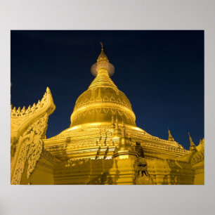 Affiches Asie, Maynmar, Yangon, temple bouddhiste à Yangon