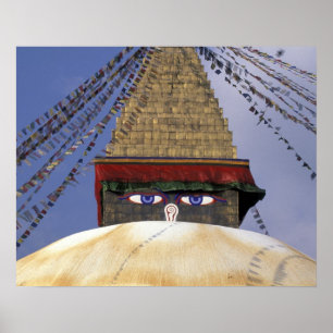 Affiches Asie, Népal, Katmandou. Stupa de Bouddhanath. 2