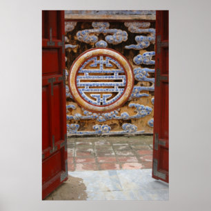 Affiches Asie, Viêt Nam. Mur orné à la Citadelle