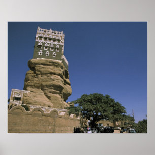 Affiches Asie, Yémen, Wadi Dhar. Palais de roche, ou Dar Al