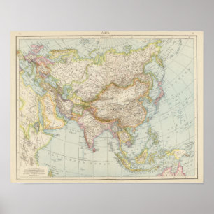 Affiches Asien - carte de l'Asie