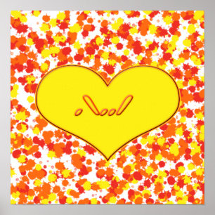 Affiches ASL-I Love You with Heart par Shirley Taylor