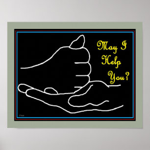 Affiches ASL Puis-Je Vous Aider ?
