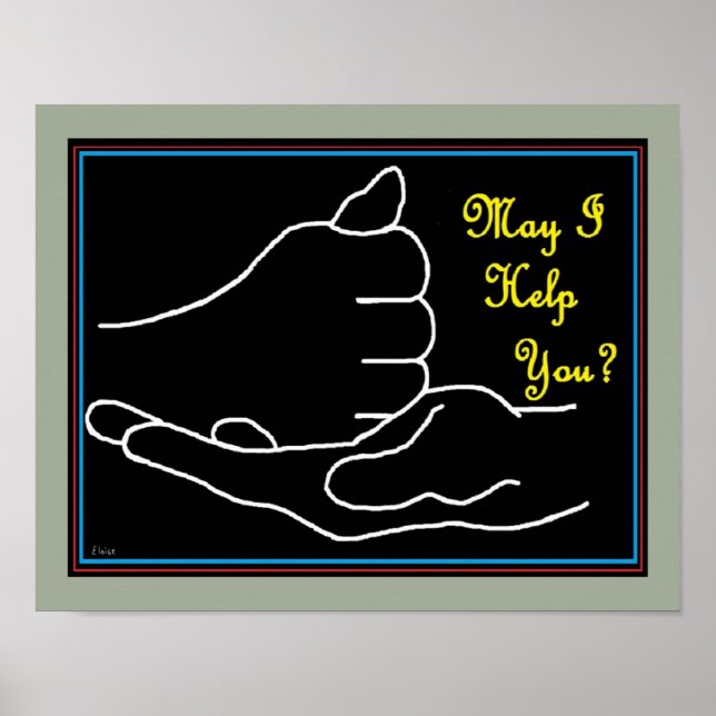 Affiches ASL Puis-Je Vous Aider ? (Devant)