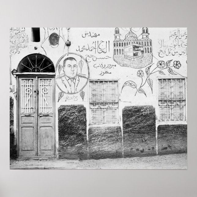 Affiches Assouan Egypte, Maison Décorée (Devant)