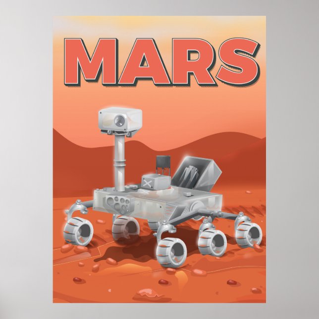 Affiches astromobile d'exploration de Mars (Devant)