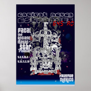 Affiches Astronaute maya antique Pakal de l'espace