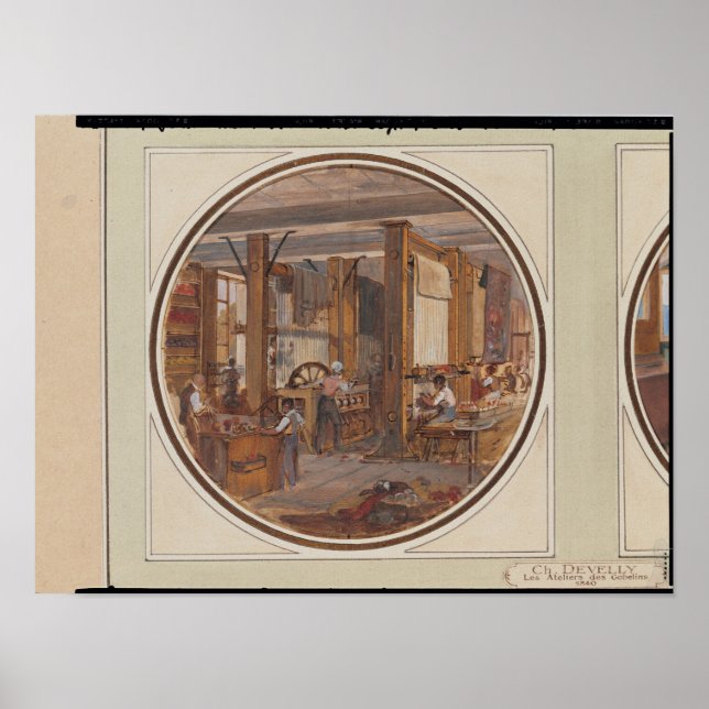 Affiches Atelier des Gobelins, 1840 (Devant)