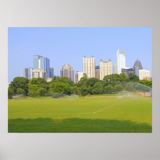 Affiches Atlanta Skyline du Piedmont Park (Devant)