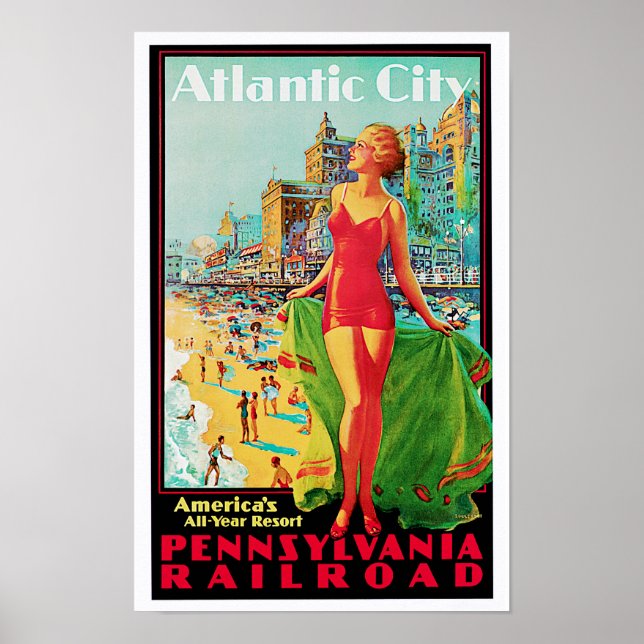 Affiches Atlantic City ~ America's All Year Playground (Devant)