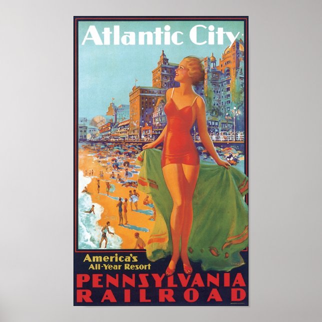 Affiches Atlantic City America's All Year Resort (Devant)